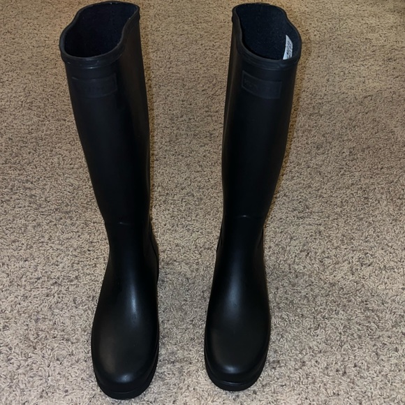 Womens Hunter Black Rain Boots - Picture 5 of 6